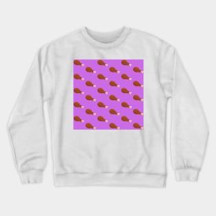 Chicken Leg - Purple Crewneck Sweatshirt